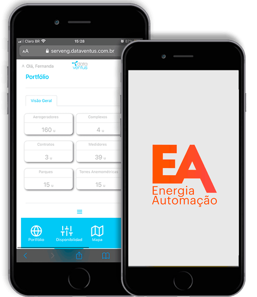 Celular e Aplicativo Energia Automação